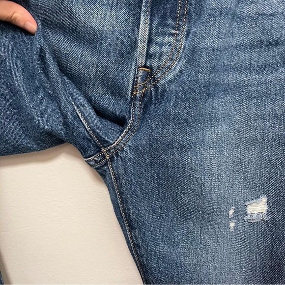 LEVI’S Wedgie Straight Raw Hem Distressed Premium Quality Denim Jeans Size 26 - Picture 8 of 11